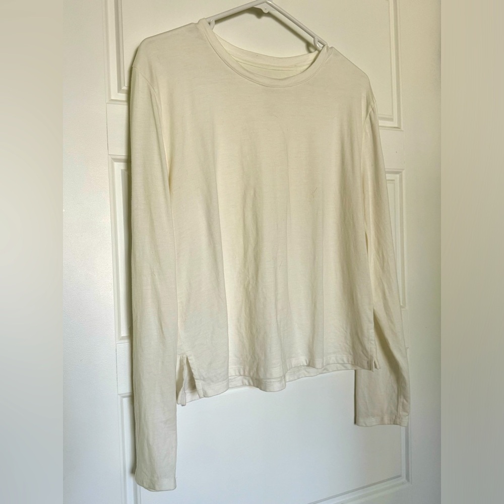White Leila Long Sleeve Tee